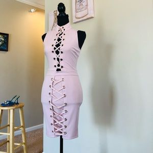 Lac blue lace up dress never worn